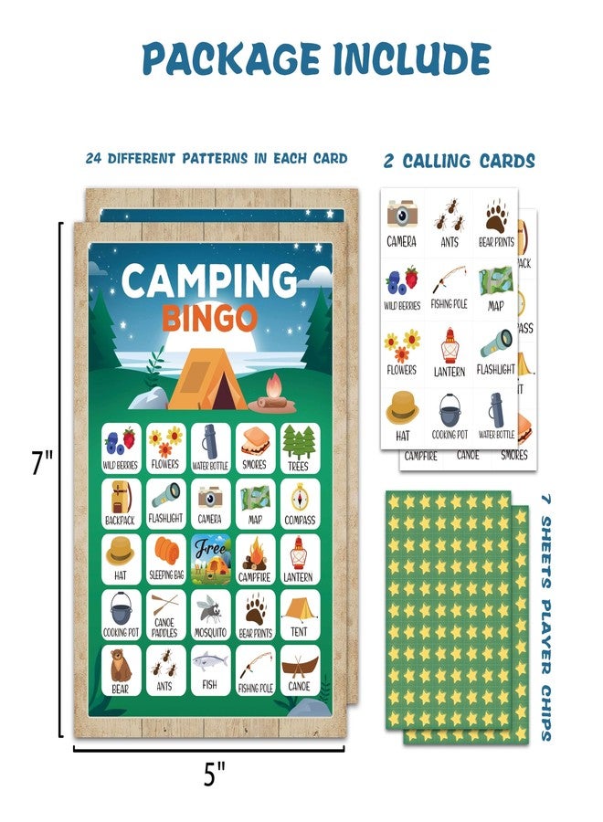 OZTEMETY Camping Bingo Game for Adults, Outdoor Party Supplies - 24 Player Bingo Game, Favors & Decorations - Image 3