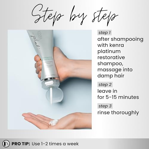 Kenra Platinum Restorative Reconstructor | Ultra Fortifying Treatment | Restores Broken Hair Bonds From Within | Provides Intense Fortification, Elasticity, & Suppleness | All Hair Types | 6 fl. oz - Image 4