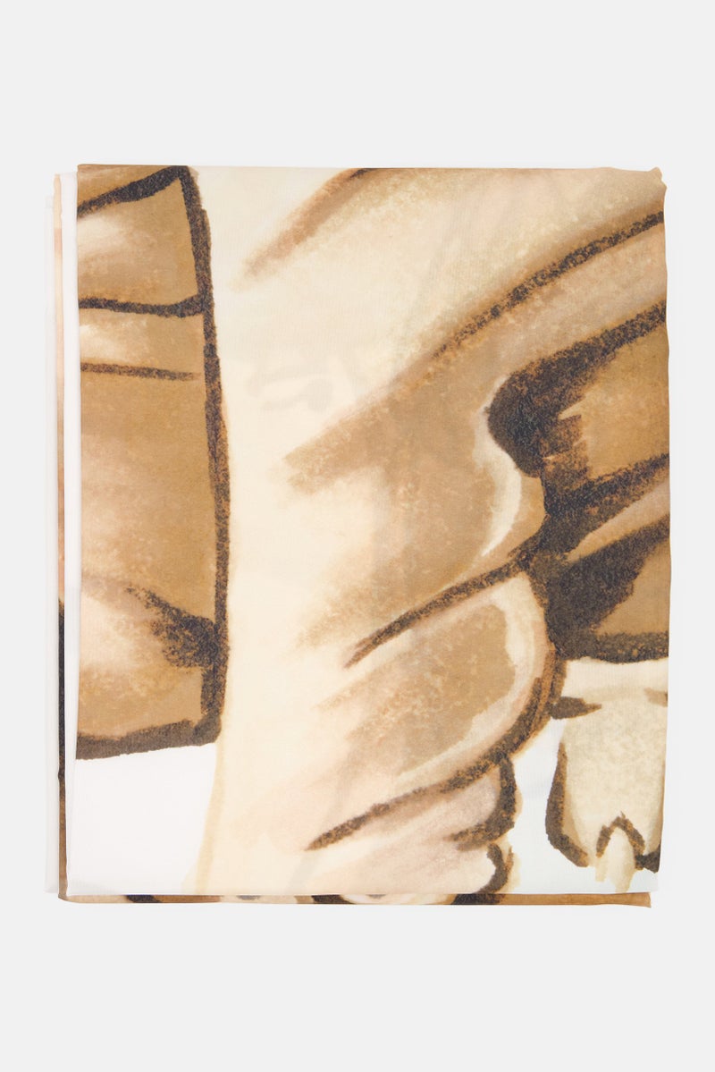 allure Fan Dog Shower Curtain, Brown Combo - Image 2