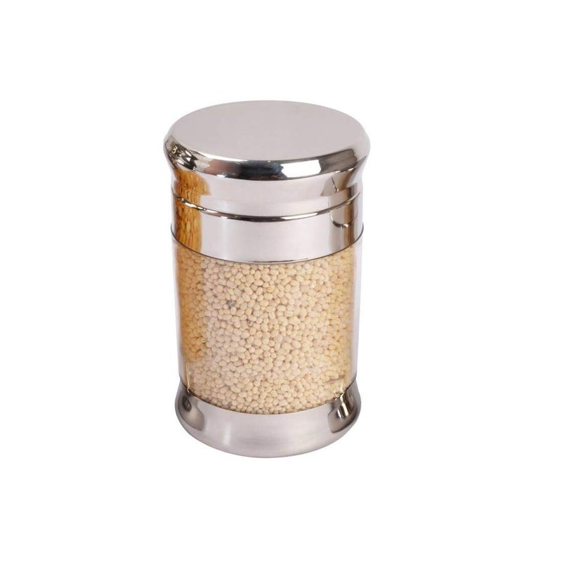 JVL Stainless Steel Air Tight Fusion Canister Multipurpose Unbreakable Jar 750 ml 1pcs - Image 1