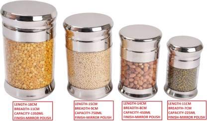 JVL Stainless Steel Air Tight Fusion Canister Multipurpose Unbreakable Jar 750 ml 1pcs - Image 5