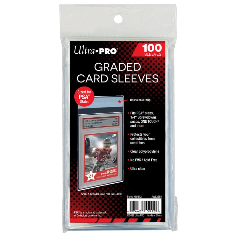 Ultra PRO  PSA Graded Card Slab Resealable Sleeves 100 ct  Ultimate Collectible Sports Cards Protection Trading Cards  Graded Cards Keep Valuable Card Slabs Clean  Safe Against Scratches - Image 3