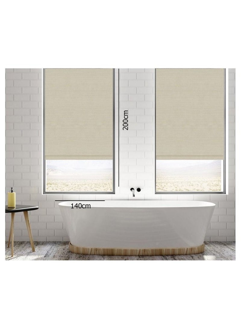 Home Gallery Sunlight roller blinds Half Shading 140*200 cm Biege - Image 2