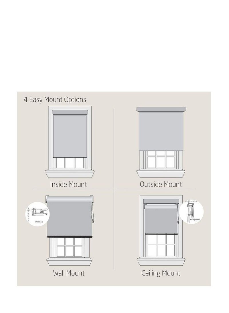 Home Gallery Sunlight roller blinds Half Shading 140*200 cm Biege - Image 3