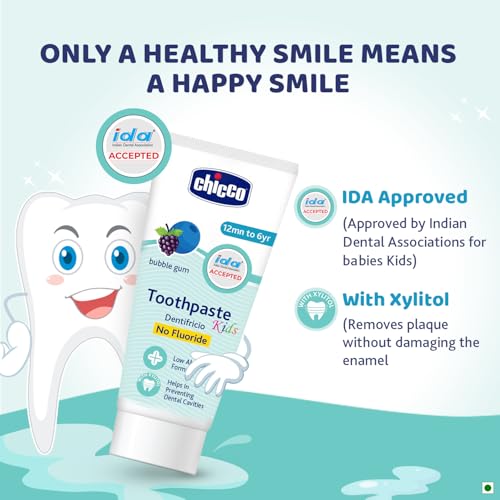 Chicco Toothpaste Bubble Gum 1-6Y 50g No Fluoride - Image 2