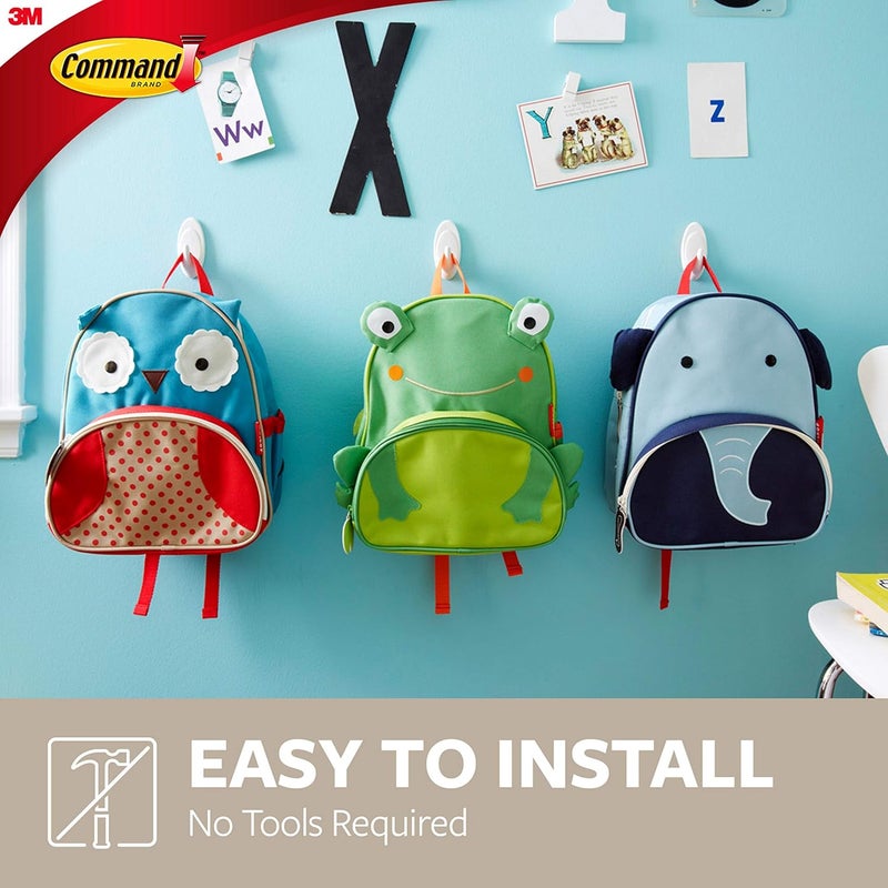 Command Slate Terrace Medium Hooks | Holds 1.3 kg each hook | Black color | Organize | Decoration | No Tools | Holds Strongly | Damage-Free + 2 hooks and 4 strips/pack - Image 5