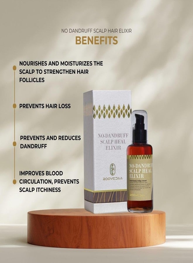 Roovedaa No Dandruff Scalp Premium Oil for Healthy Scalp & Hair | Natural Blend with Sitaphal Seed, Indigo and Ishwari | Eliminate Dandruff from Root - 100 ml - Image 3