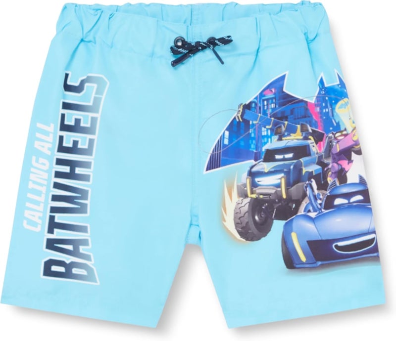 name it Boy's Micco Batwheels Long Swimshorts Shorts, 4 Years - Bluefish
