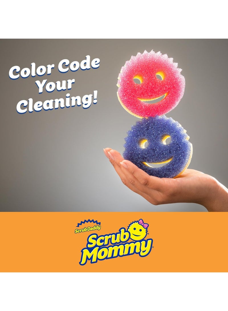 Scrub Daddy Scrub Mommy Sponge Set Scratch Free Sponges for Dishes and Home, Odor Resistant, Soft in Warm Water, Firm in Cold, Deep Cleaning, Dishwasher Safe, Multi-use, Functional, Ergonomic, 3ct - Image 2