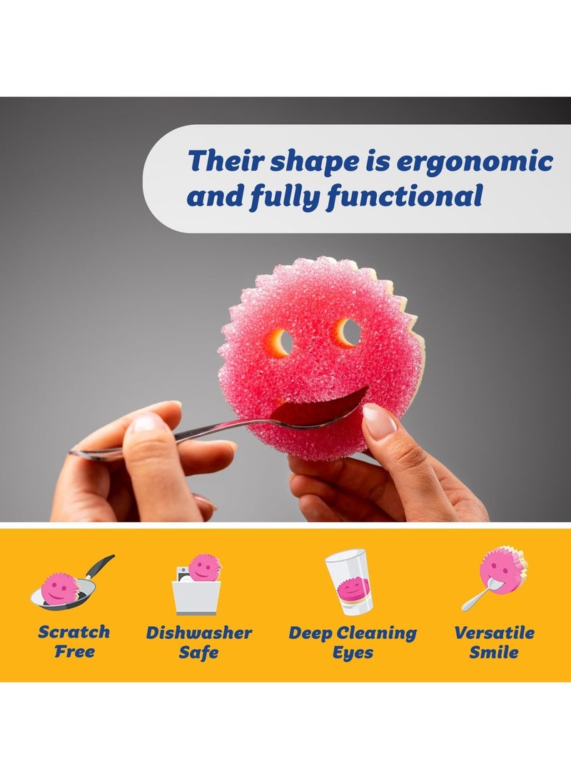 Scrub Daddy Scrub Mommy Sponge Set Scratch Free Sponges for Dishes and Home, Odor Resistant, Soft in Warm Water, Firm in Cold, Deep Cleaning, Dishwasher Safe, Multi-use, Functional, Ergonomic, 3ct - Image 4