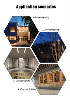 Ecoey LED Motion Sensor Floodlight Outdoor Sensitive Security Light Wall Light Floodlight for Parking Lot Courtyard Courtyard Passage Porch Entrance Black 19.5*15*3.2 CM  - Image 5