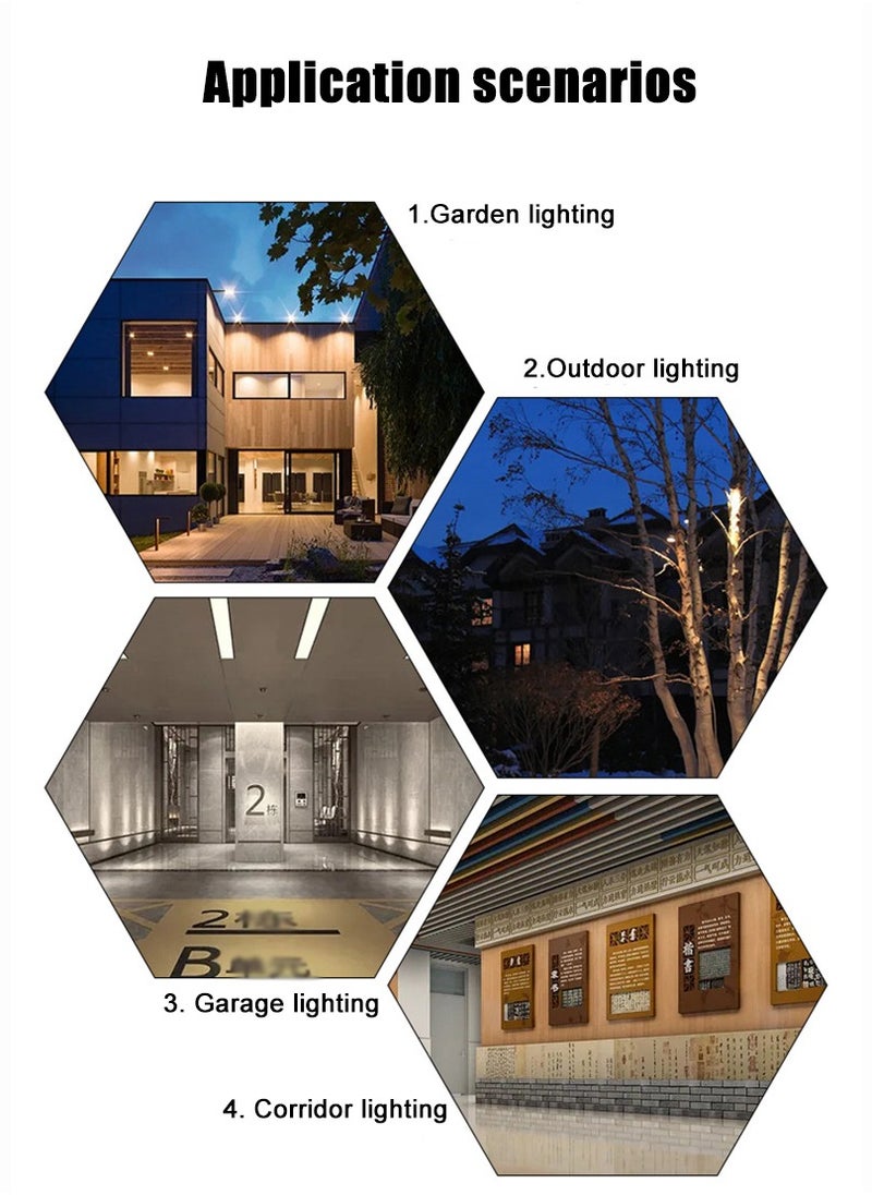 Ecoey LED Motion Sensor Floodlight Outdoor Sensitive Security Light Wall Light Floodlight for Parking Lot Courtyard Courtyard Passage Porch Entrance Black 19.5*15*3.2 CM  - Image 5