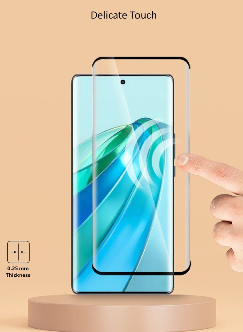 Techie Full Cover Curved 10H Hardness HD Tempered Glass Screen Protector for Honor X9a 5G - Anti-Scratch, Anti-Fingerprint, and Bubbles Free Technology - Image 4