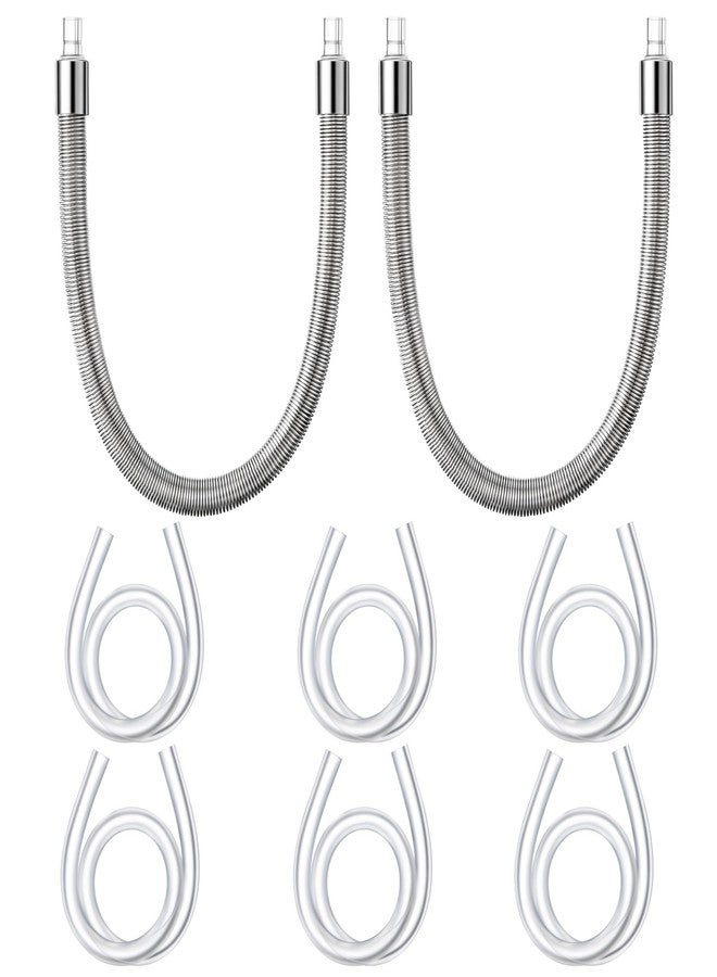 ElectricWise 2 Set Stainless Steel Milk Tubes with HP3 Adapter Compatible with Jura Coffee Machine E8/S8/Z6/Z10/J6/Z8/X8/GIGA X3/X3c/X8/X8c, Pipe Compatible with Jura Milk System Replacement Parts - Image 1