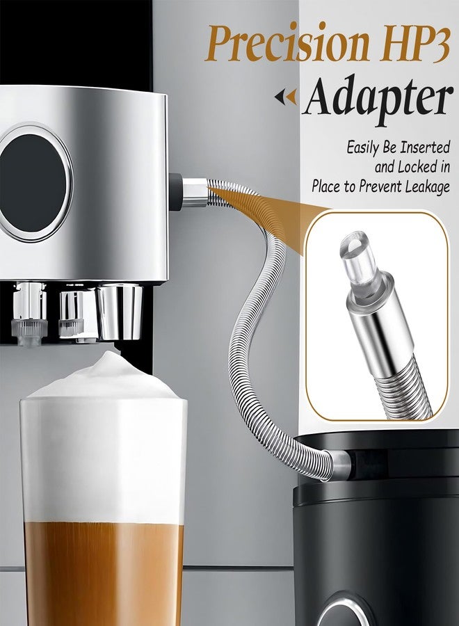 ElectricWise 2 Set Stainless Steel Milk Tubes with HP3 Adapter Compatible with Jura Coffee Machine E8/S8/Z6/Z10/J6/Z8/X8/GIGA X3/X3c/X8/X8c, Pipe Compatible with Jura Milk System Replacement Parts - Image 5