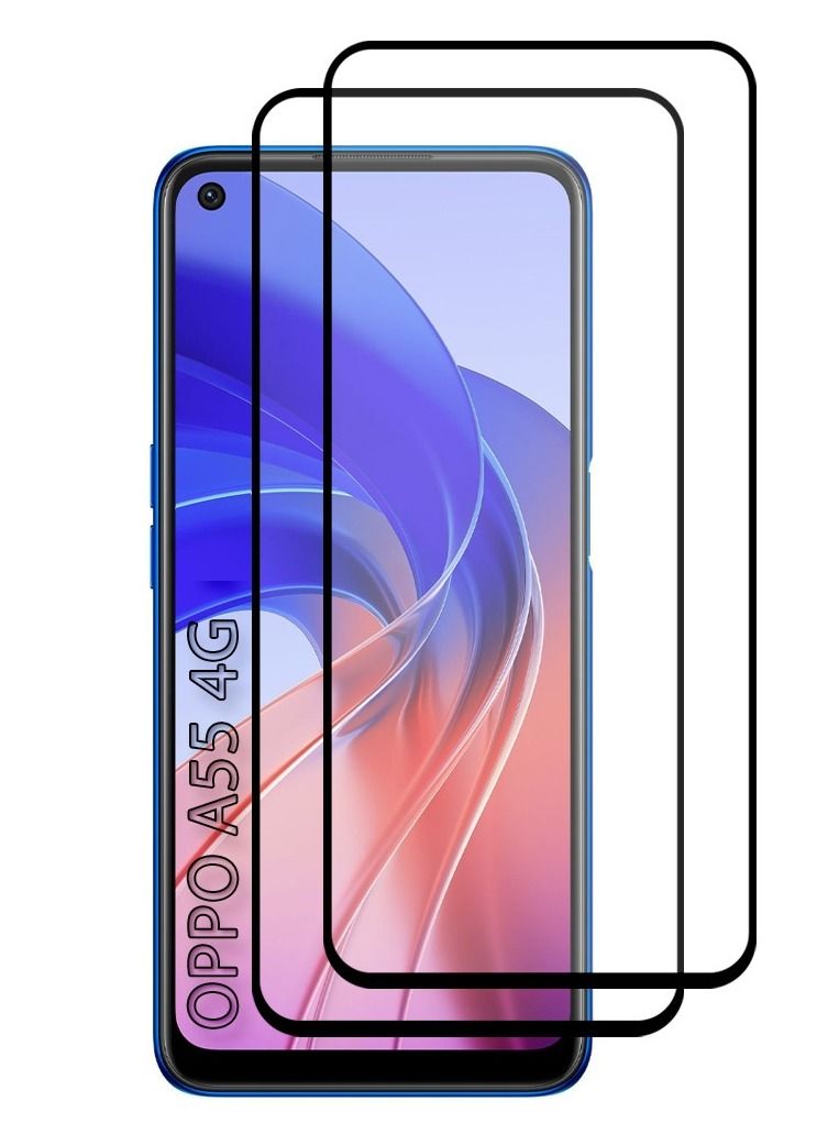 CATANES 2Pack for Oppo A55 Screen Protector Anti-Scratch Tempered Glass Clear HD Edge to Edge Full Coverage 9H Case Friendly Film 6.51 inch  - Image 1