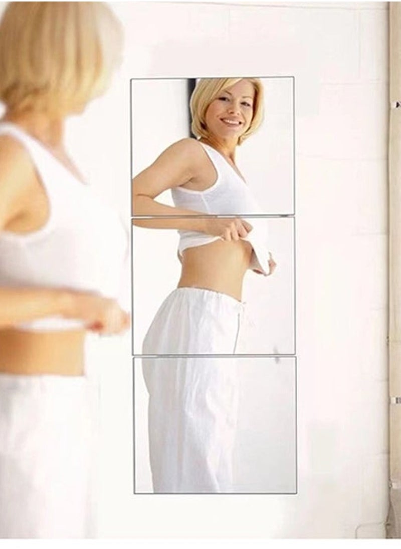 Haidue 6-Piece Mirror Sticker Grey 30x30cm  - Image 3
