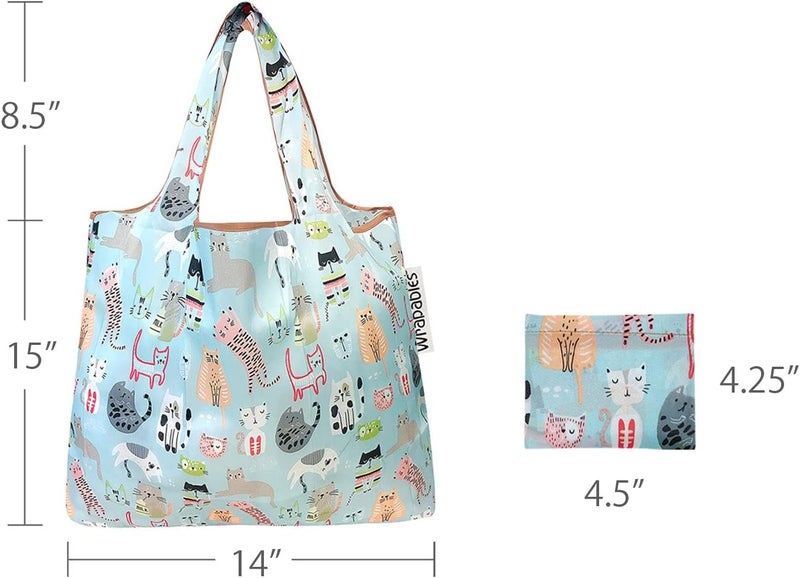allydrew Foldable Tote Nylon Reusable Grocery Bag (Set of 2) - Image 3