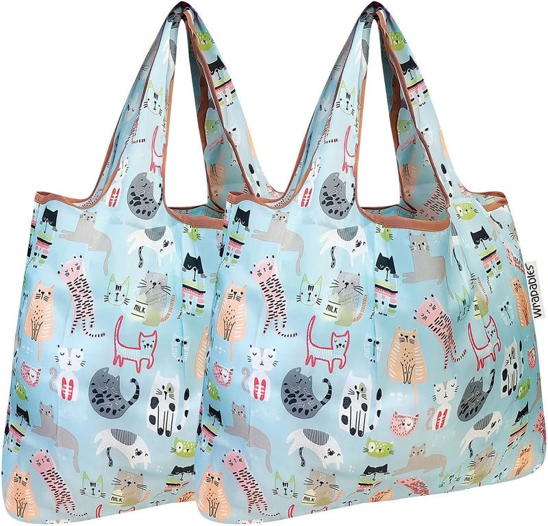 allydrew Foldable Tote Nylon Reusable Grocery Bag (Set of 2) - Image 1