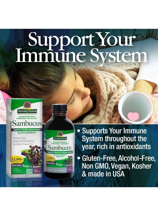 NATURE'S ANSWER Sambucus Original Syrup 120 mL - Image 3