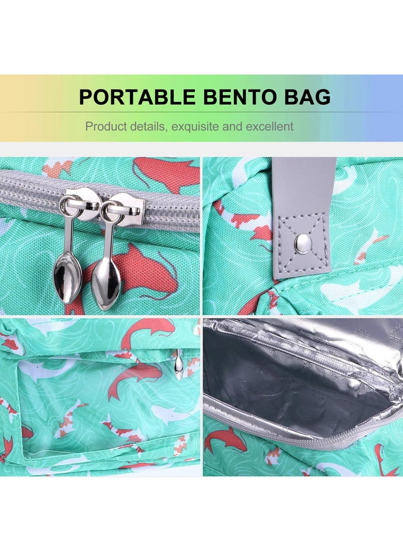 NFI essentials - NFI essentials Insulated Lunch Bag for Men Women with Front Pocket Portable Thermal Large Tiffin Carry Bag Travel Lunch Box Organizer for Office, School, College - Image 1