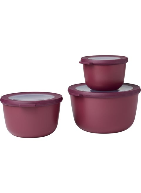 Set Cirqula Round 3 Storage Container Pcs Ml - Nordic Berry