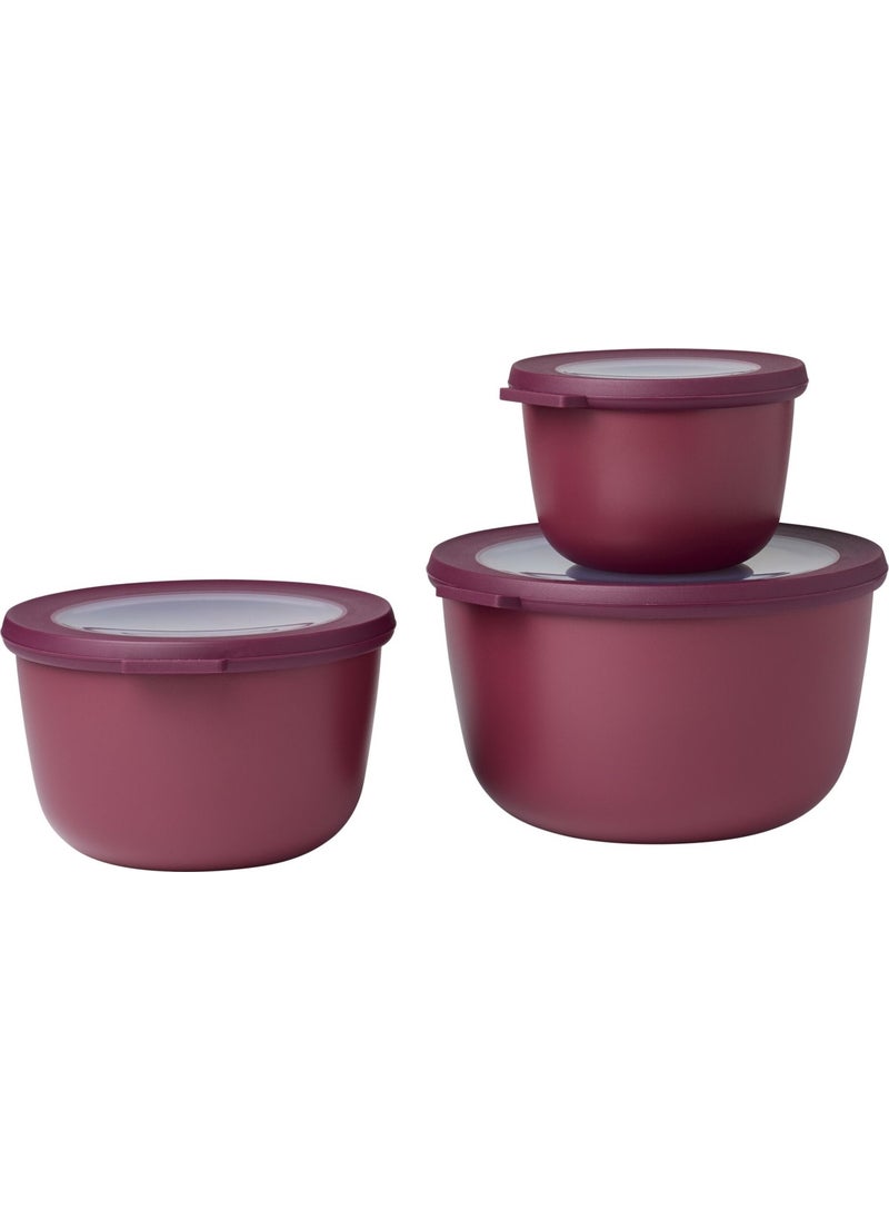 Mepal Set Cirqula Round 3 Storage Container Pcs Ml - Nordic Berry  - Image 1