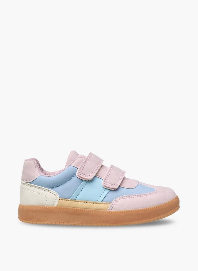 JUNIORS Girls Colourblock Hook & Loop Sneakers - Image 1