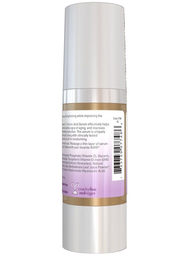 now Solutions, Vitamin C Serum Plus Ferulic Acid, Skin Brightening and Tightening, Highly Concentrated, 1-Ounce - Image 2