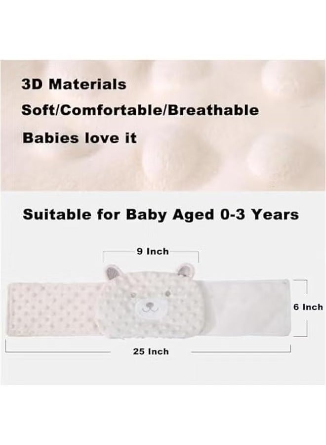 bbet Baby Colic And Gas Relief Bellyband, Heated Tummy Wrap, Baby Swaddle Belly Protector Heated For Upset Stomach And Soothes Gas Microwavable Belly Warmer for Infants 0–3 Years, Adjustable Soft Wrap for Tummy Ache, Natural Red Bean Heat Therapy, Washable & Safe for Newborns(White） - Image 3