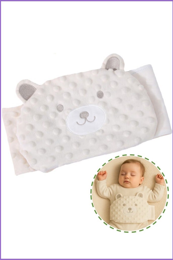 bbet Baby Colic And Gas Relief Bellyband, Heated Tummy Wrap, Baby Swaddle Belly Protector Heated For Upset Stomach And Soothes Gas Microwavable Belly Warmer for Infants 0–3 Years, Adjustable Soft Wrap for Tummy Ache, Natural Red Bean Heat Therapy, Washable & Safe for Newborns(White） - Image 1