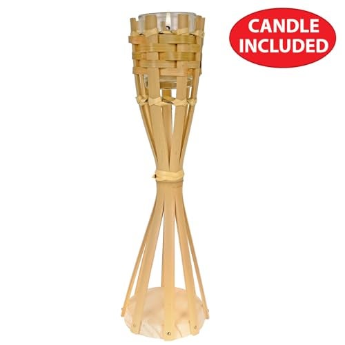 Beistle Tabletop Bamboo Torch (candle included) Party Accessory (1 count) (1/Pkg) - Image 3