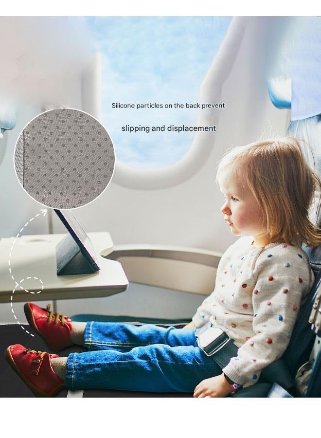 Kissy Baby Toddler Airplane Bed, Kids Airplane Seat Extender Travel, Kids Airplane Travel Essentials, Must Have for Toddlers, Portable Plane Bed for Flights (Black) - Image 3