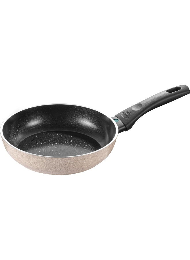 Ballarini مقلاة بالاريني ليدرو 20 سم ألمنيوم تحريض سيراميك غير لاصق طلاء ثيرموبوينت صنع في إيطاليا بيج - Image 1