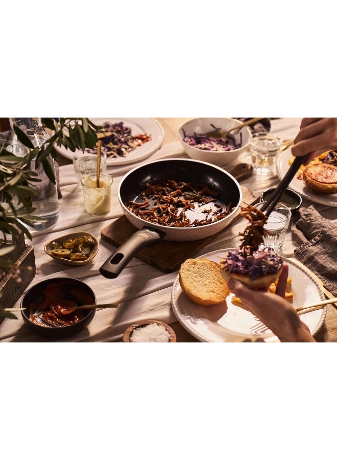 Ballarini مقلاة بالاريني ليدرو 20 سم ألمنيوم تحريض سيراميك غير لاصق طلاء ثيرموبوينت صنع في إيطاليا بيج - Image 5