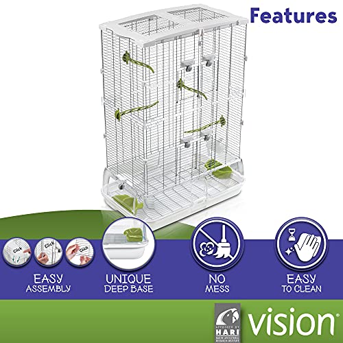 Vision M02 Wire Bird Cage, Bird Home for Parakeets, Finches and Canaries, Tall Medium - Image 3