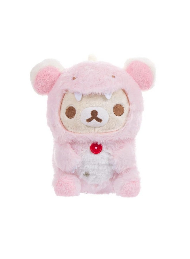 Rilakkuma Korilakkuma San-X Original Plays with Dino Series Plush - Pastel Pink  - Image 1