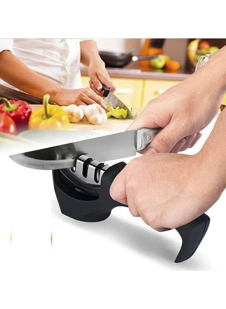 دي إل سي  مبراة سكاكين يدوية بثلاث فتحات مع مبراة مقصات ومستويات شحذ مختلفة - Image 2