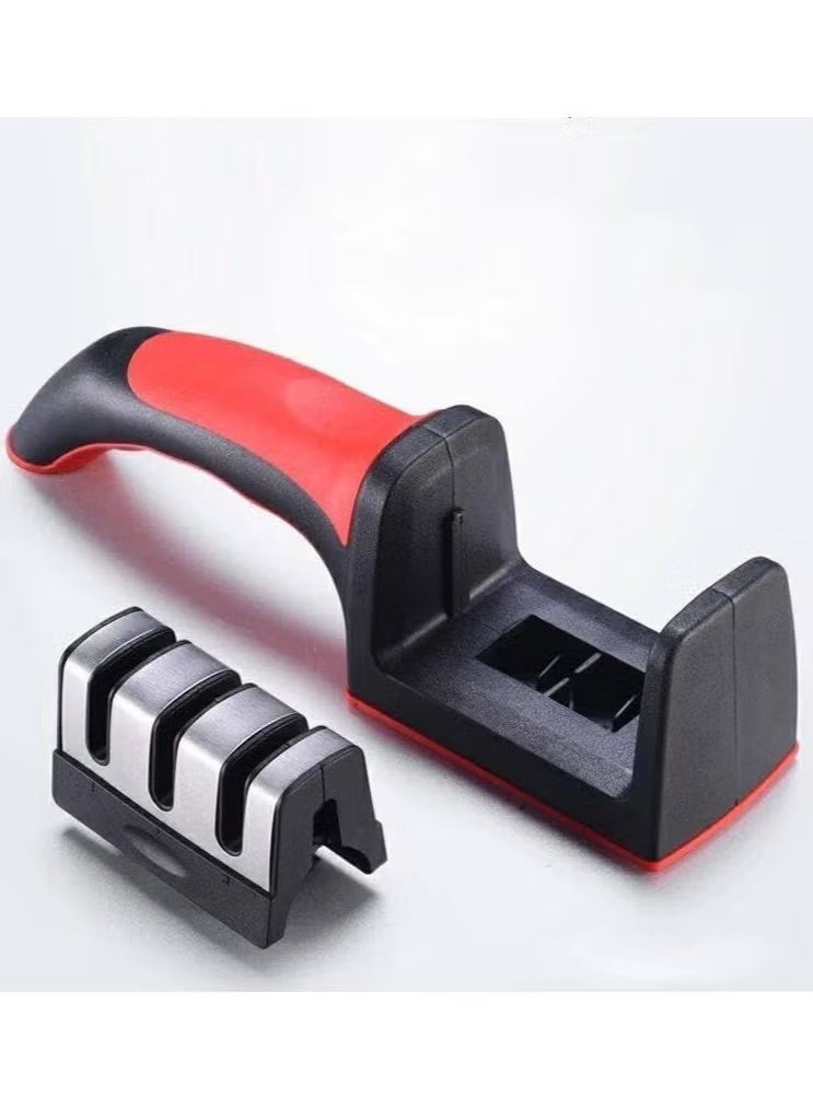 دي إل سي  مبراة سكاكين يدوية بثلاث فتحات مع مبراة مقصات ومستويات شحذ مختلفة - Image 3