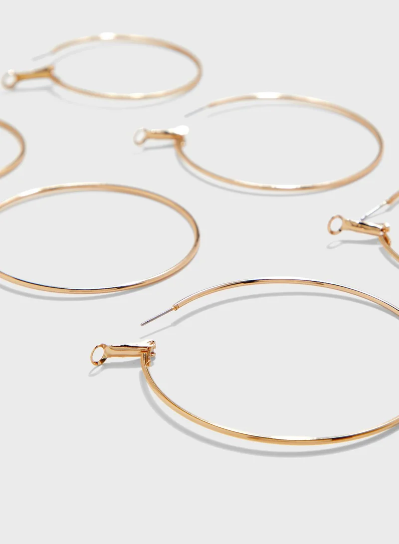 FOREVER 21 Multipack Hoop Earrings