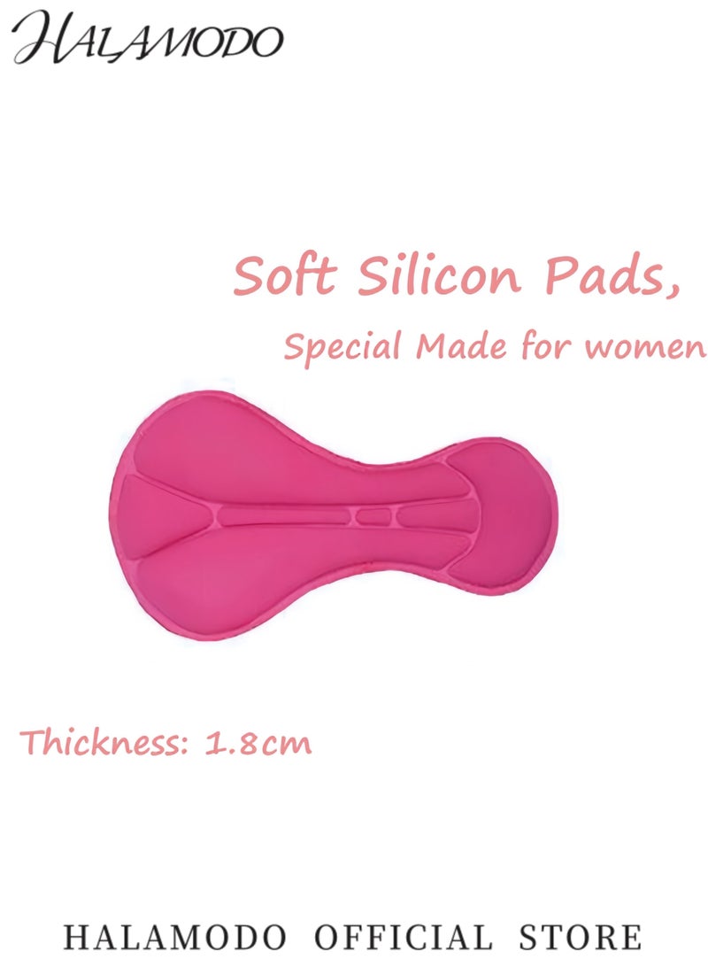 HALAMODO Women's Silicon Bike Shorts Comfortable Cycling Underwear Padded Bike Shorts Lightweight Bicycle Biking Undershorts Breathable Ergonomic Design - Image 4