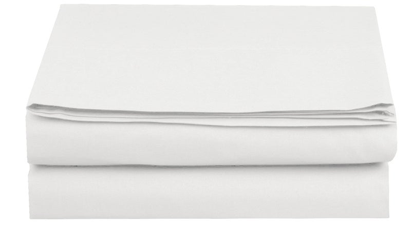 Elegance Linen Elegance Linen Hospitality Special Treatment Construction Luxurious Ultra Soft White Single Flat Sheet Full 