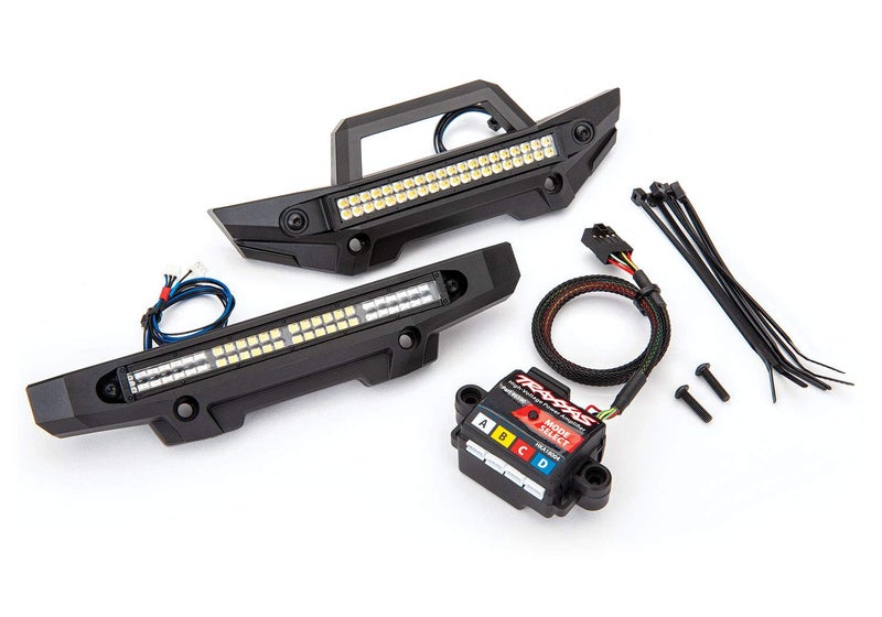 Traxxas 8990 Complete Waterproof LED Light Bar Kit with App Controlled Functions and Amplifier for 1/10 Scale Maxx RC Monster Trucks - Image 1