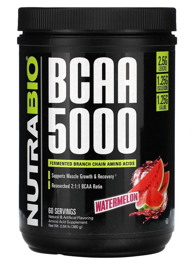 NutraBio BCAA 5000 Watermelon 0.84 lb (380 g)