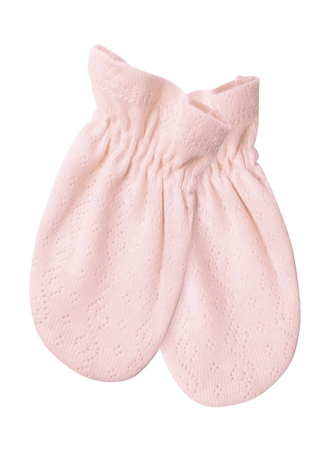 Just Born Unisex Baby 4-Piece Caps & Mittens Set, Dusty Pink and Floral, 0-6 Months - Image 3