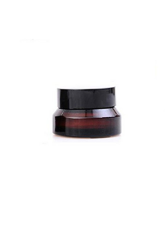 erioctry 15G Gram 15Ml(0.5 Oz) Amber Glass Empty Refillable Inclined Shoulder Cosmetic Jars Empty Face Cream Lotion Lip Balm Storage Container Cream Jar Pot Bottle With Liners And Screw Lid (15G) - Image 3