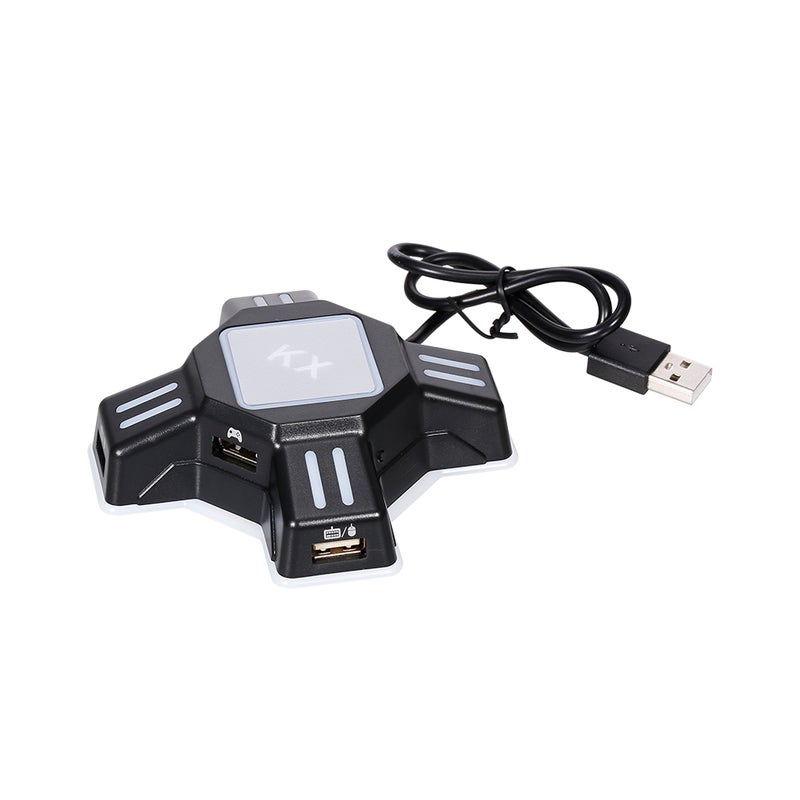 KX Adapter USB Mobile Gaming Keyboard and Converter Plug and Play Replacement for N Switch/Xbox One/ PS4/ PS3 Black - Image 1