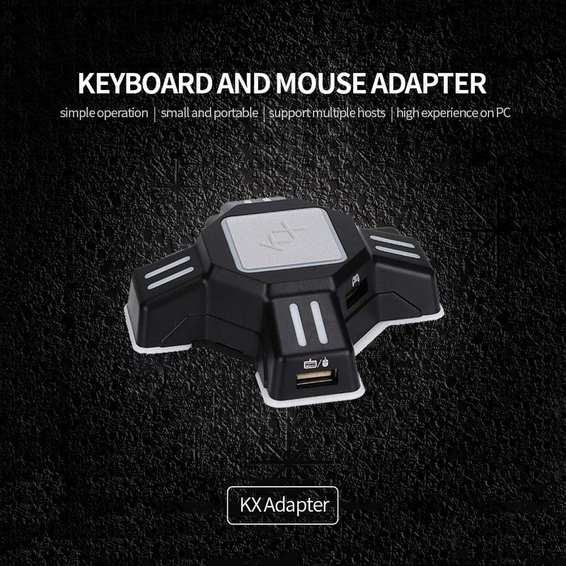 KX Adapter USB Mobile Gaming Keyboard and Converter Plug and Play Replacement for N Switch/Xbox One/ PS4/ PS3 Black - Image 5
