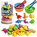 JOCHA Color Sorting and Counting Dinosaurs Toys for Toddlers 3 5 4 Years Old Preschool Matching Learning Educational Game Montessori Sensory Math Classification Activities Toys for Kids Boys Girls - Image 2