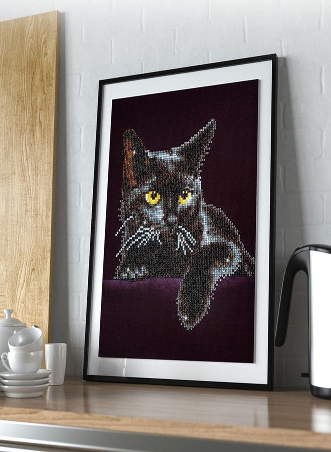 DIAMOND DOTZ Kits - Midnight Cat, Partial Drill, Round Dotz, Diamond Painting Kits, Diamond Art Kits for Adults, Gem Art, Diamond Art, Kits, 14"x11" - Image 4